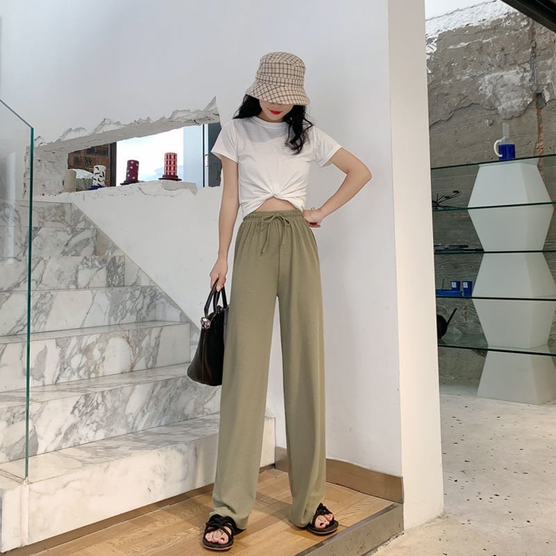 Ice Silk Loose Casual Pants