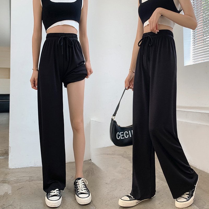 Ice Silk Loose Casual Pants