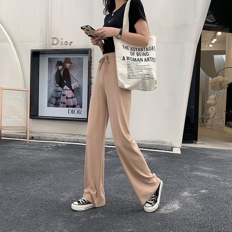 Ice Silk Loose Casual Pants