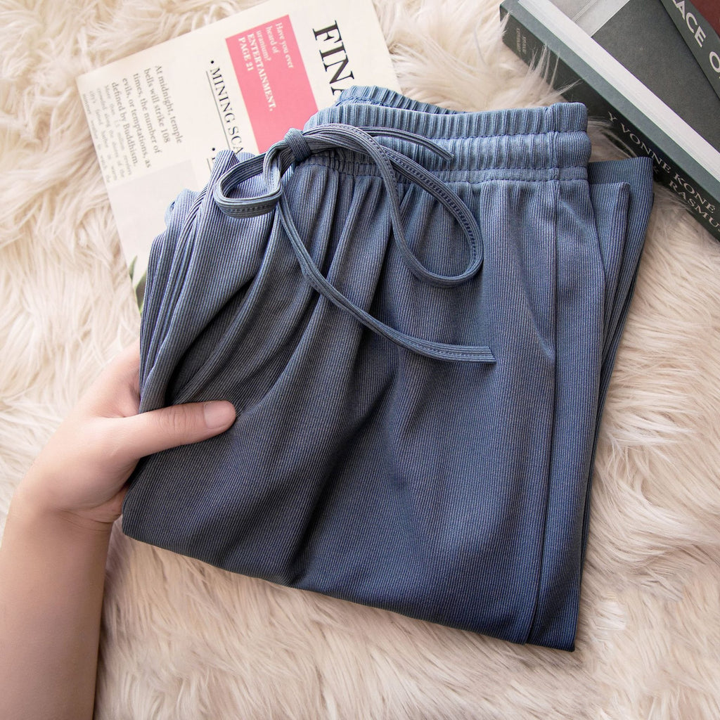 Ice Silk Loose Casual Pants
