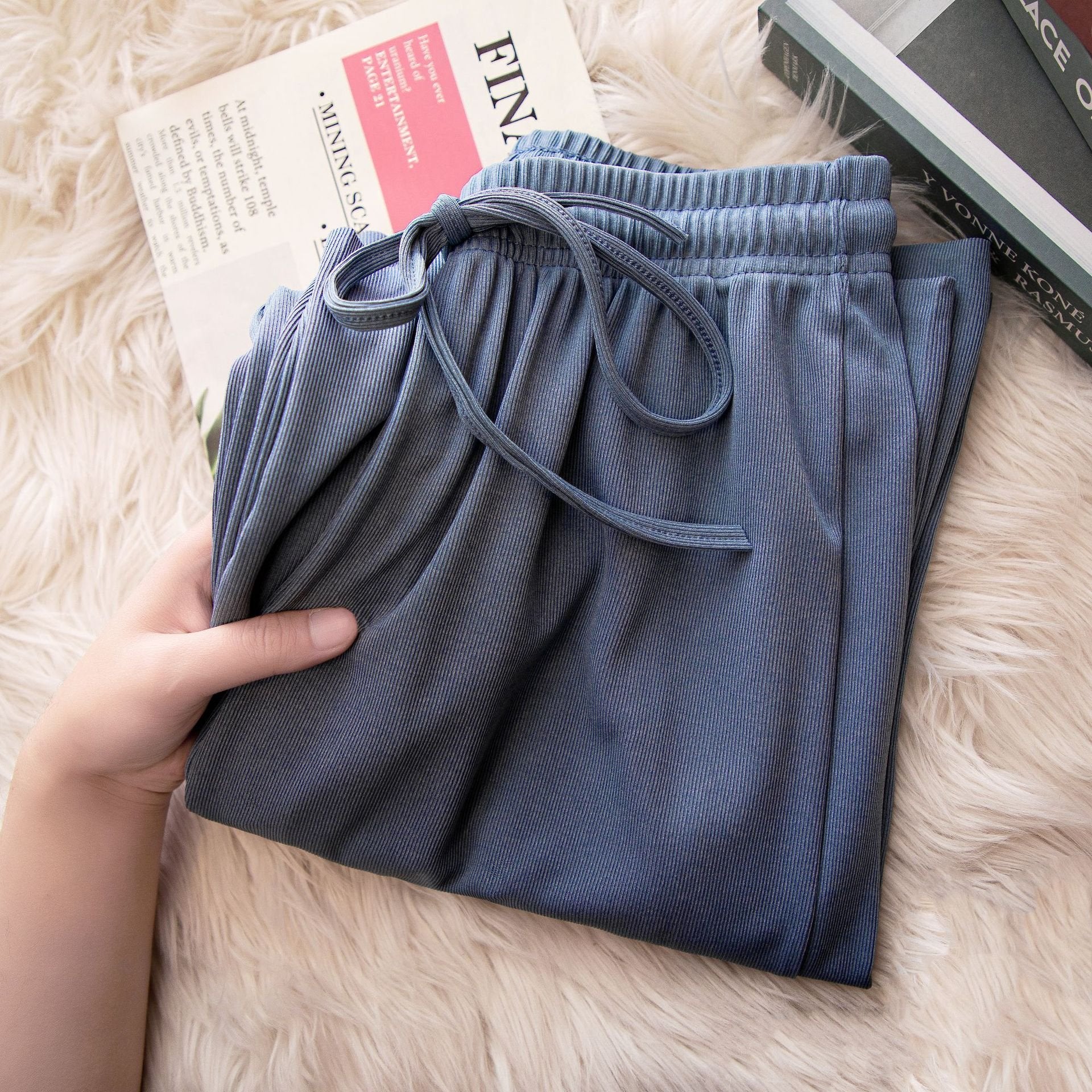 Ice Silk Loose Casual Pants