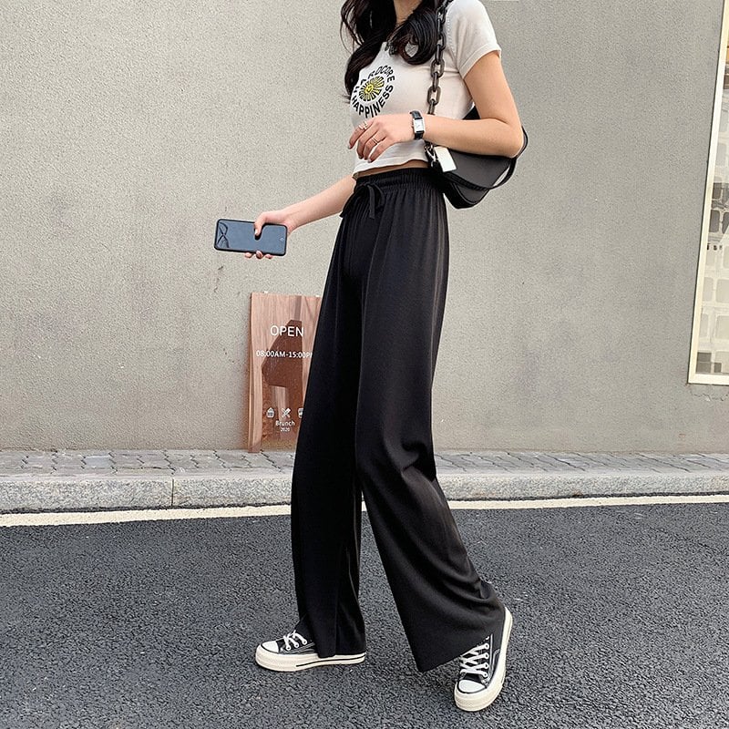 Ice Silk Loose Casual Pants