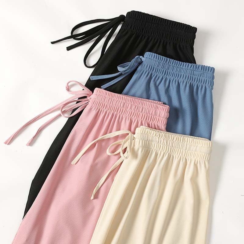 Ice Silk Loose Casual Pants