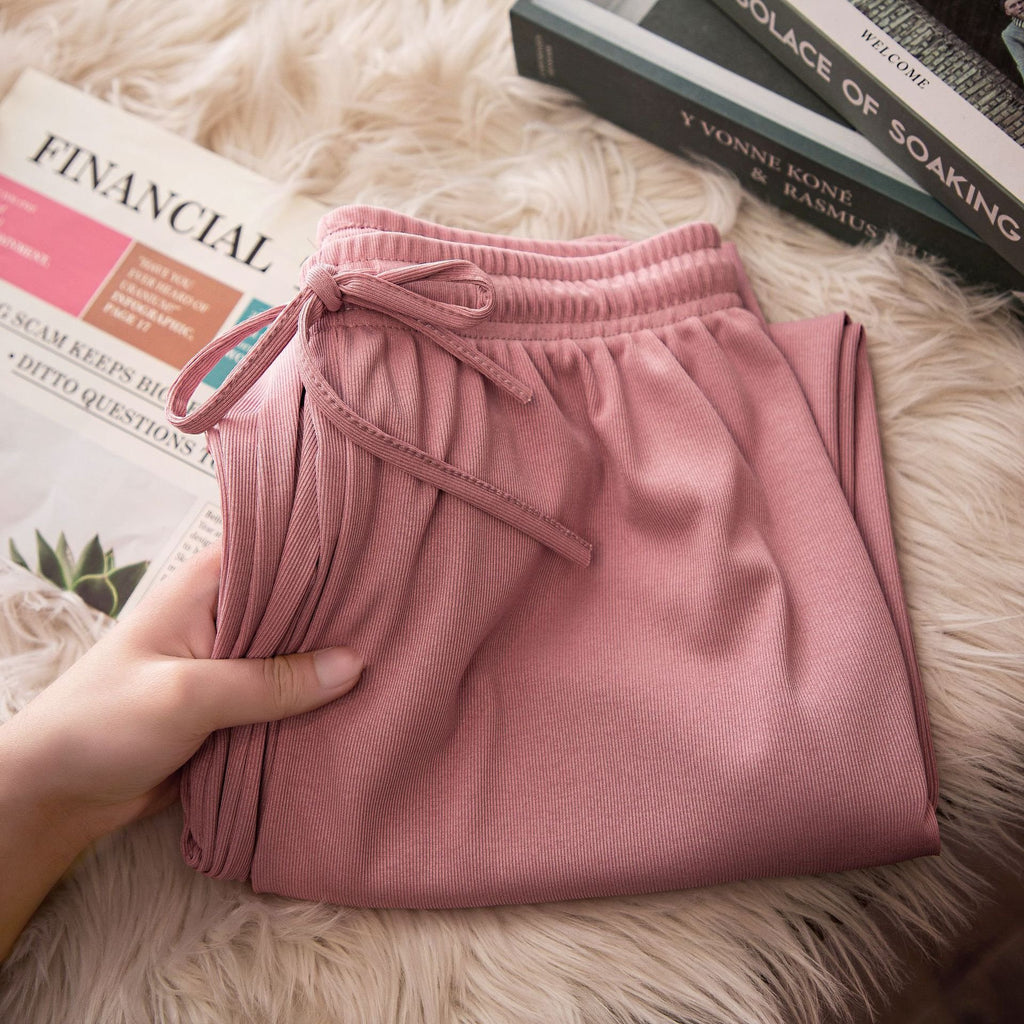 Ice Silk Loose Casual Pants