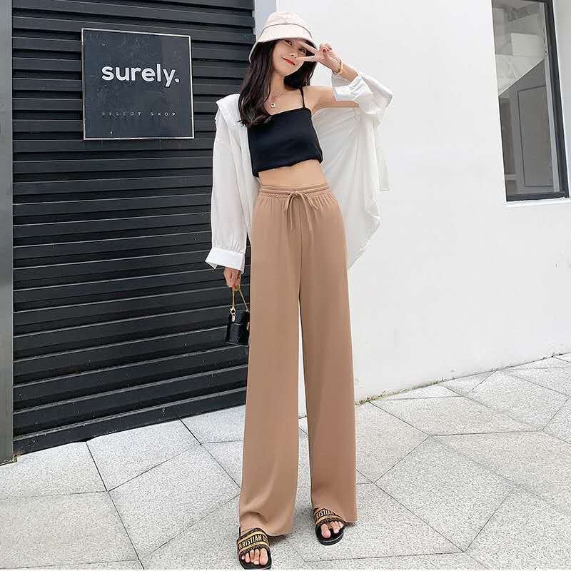 Ice Silk Loose Casual Pants